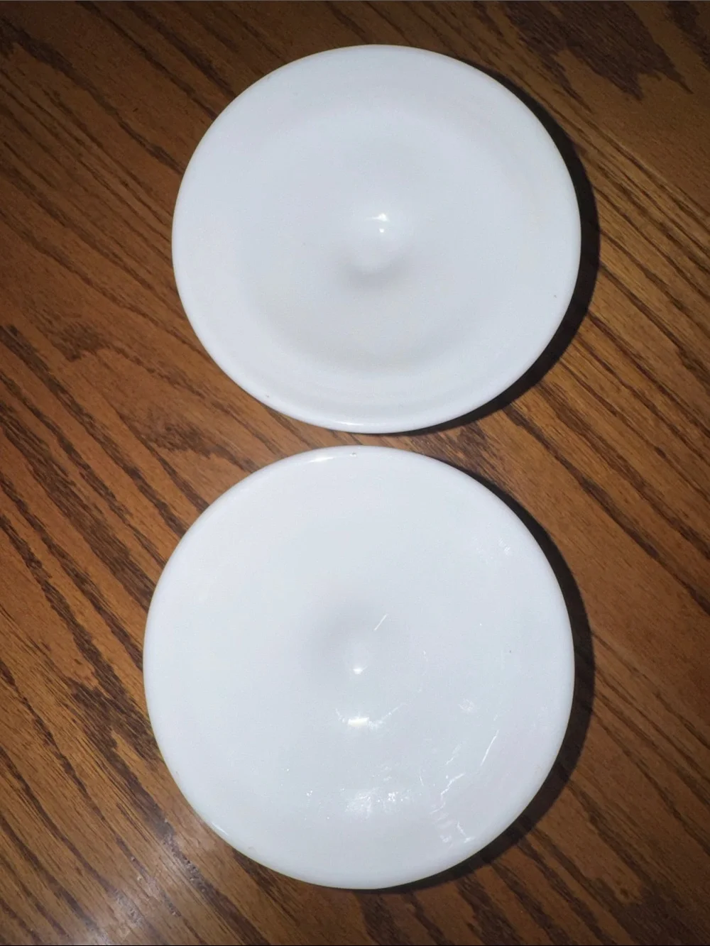 FENTON MILK GLASS HOBNAIL TAPER CANDLE HOLDERS SET OF 2